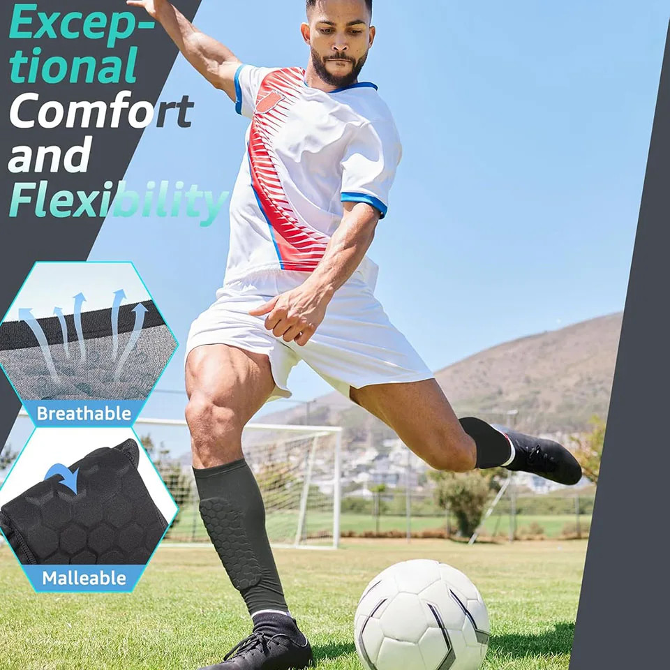 Soccer Shin Guard Sleeves,Football Shin Defender Socks Calf Compression