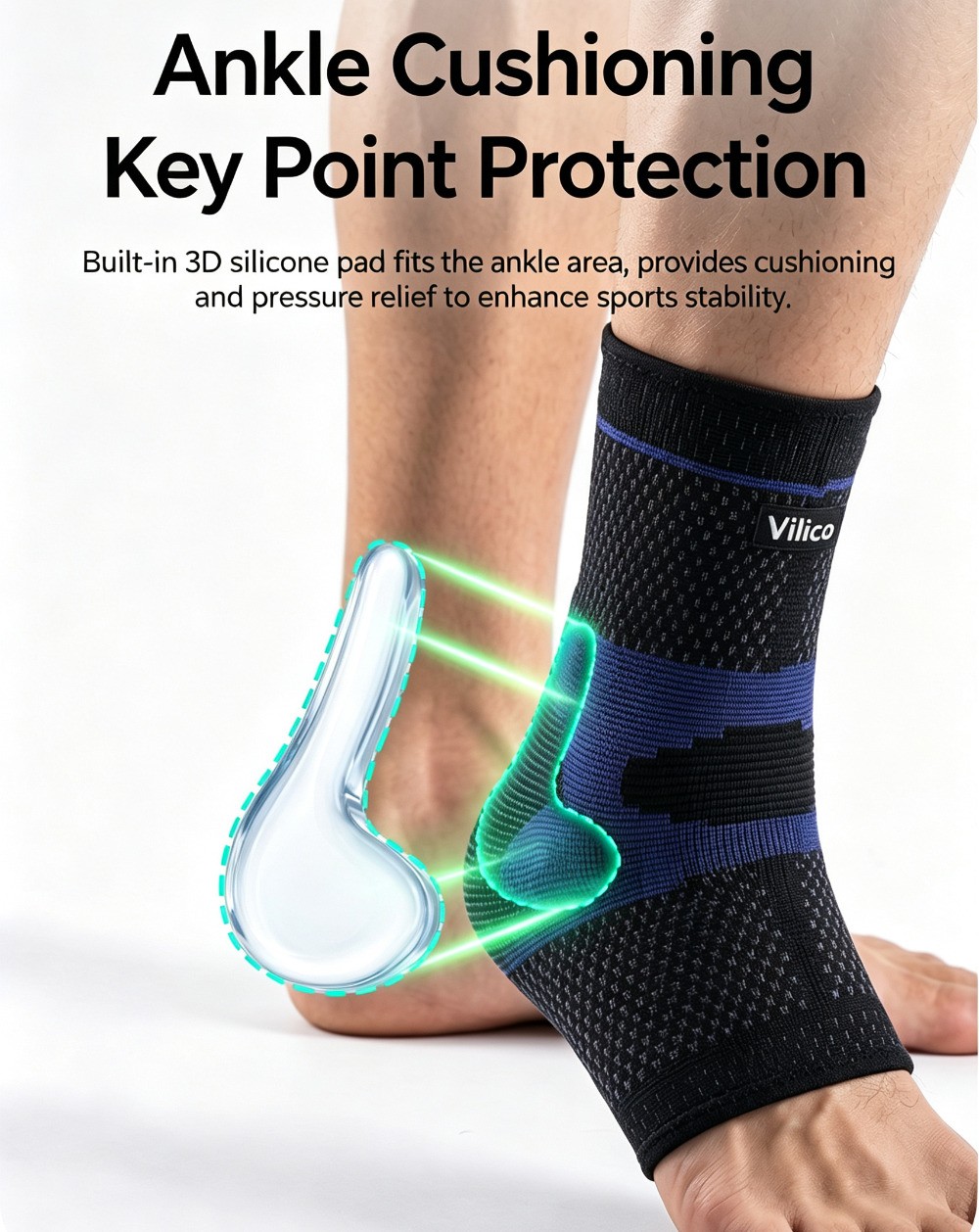 Running Compression Sleeve Ankle Support Brace Socks Stabilize The Ankle Joints