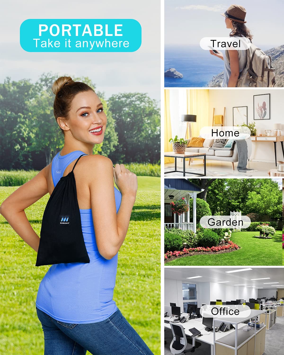 comness Cervical Neck Traction Device Over Door for Home Use, Portable Neck S