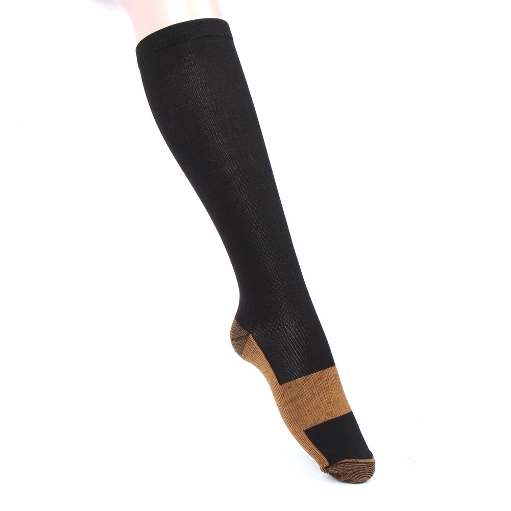 10 Pairs Copper Compression Socks 20-30mmHg Graduated Support Mens Womens S-XXL