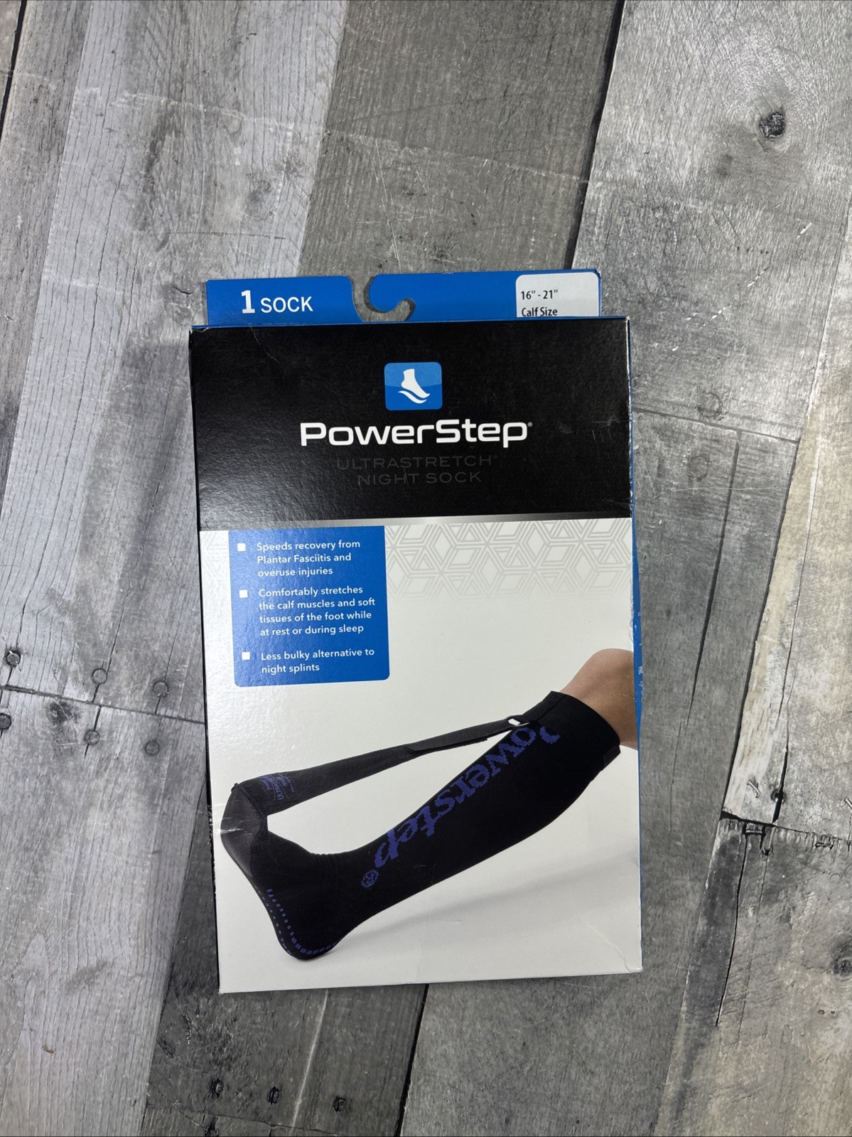 Powerstep Ultrastretch Night Sock (16” – 21” Calf Size) Plantar Fasciitis Relief