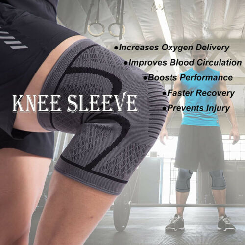 Knee Sleeve Compression Brace Support For Sport Gym Joint Pain Arthritis Relief