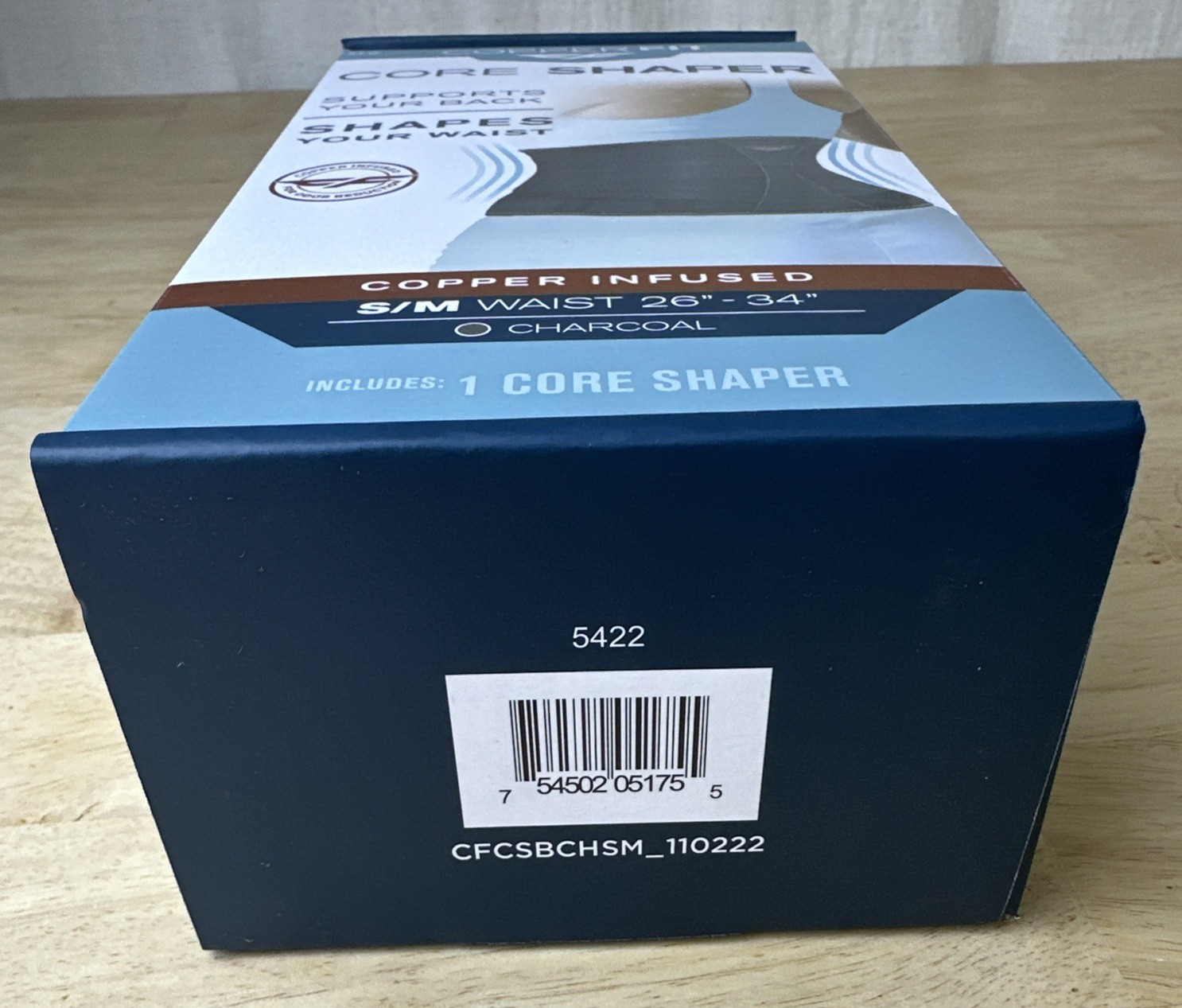 Copper Fit Core Shaper Copper Infused S/M Waist 26″-34″