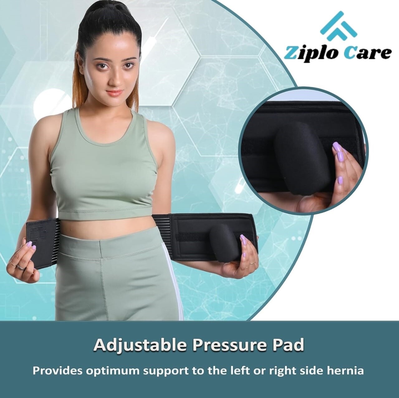 Umbilical New Hernia Belt for Men and Women/Abdominal Support padded Binder belt