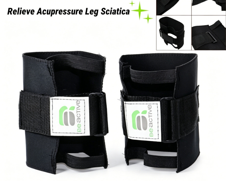 BeActive Plus Acupressure Brace 2-Pack, Leg Knee Calf Pain Relief Support