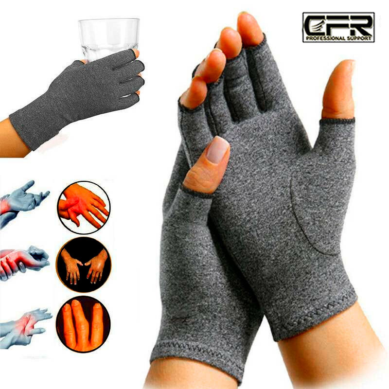 Copper Compression Gloves Carpal Tunnel Arthritis Pain Relief Therapeutic Braces
