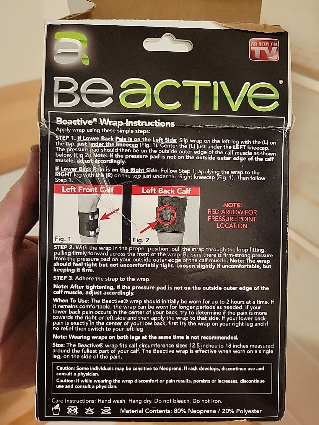 BeActive Plus Calf Wrap – Black (BA-1000)