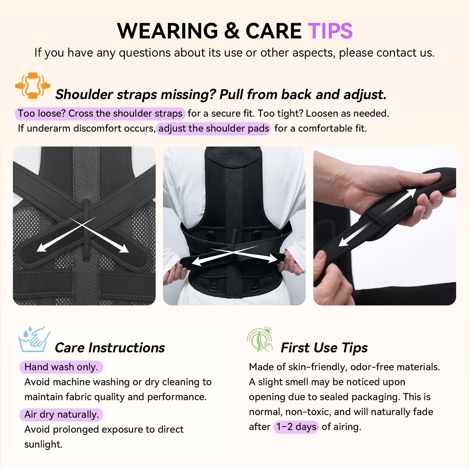 Adjustable Posture Corrector Brace for Men & Women – Back Support, Pain Relief,