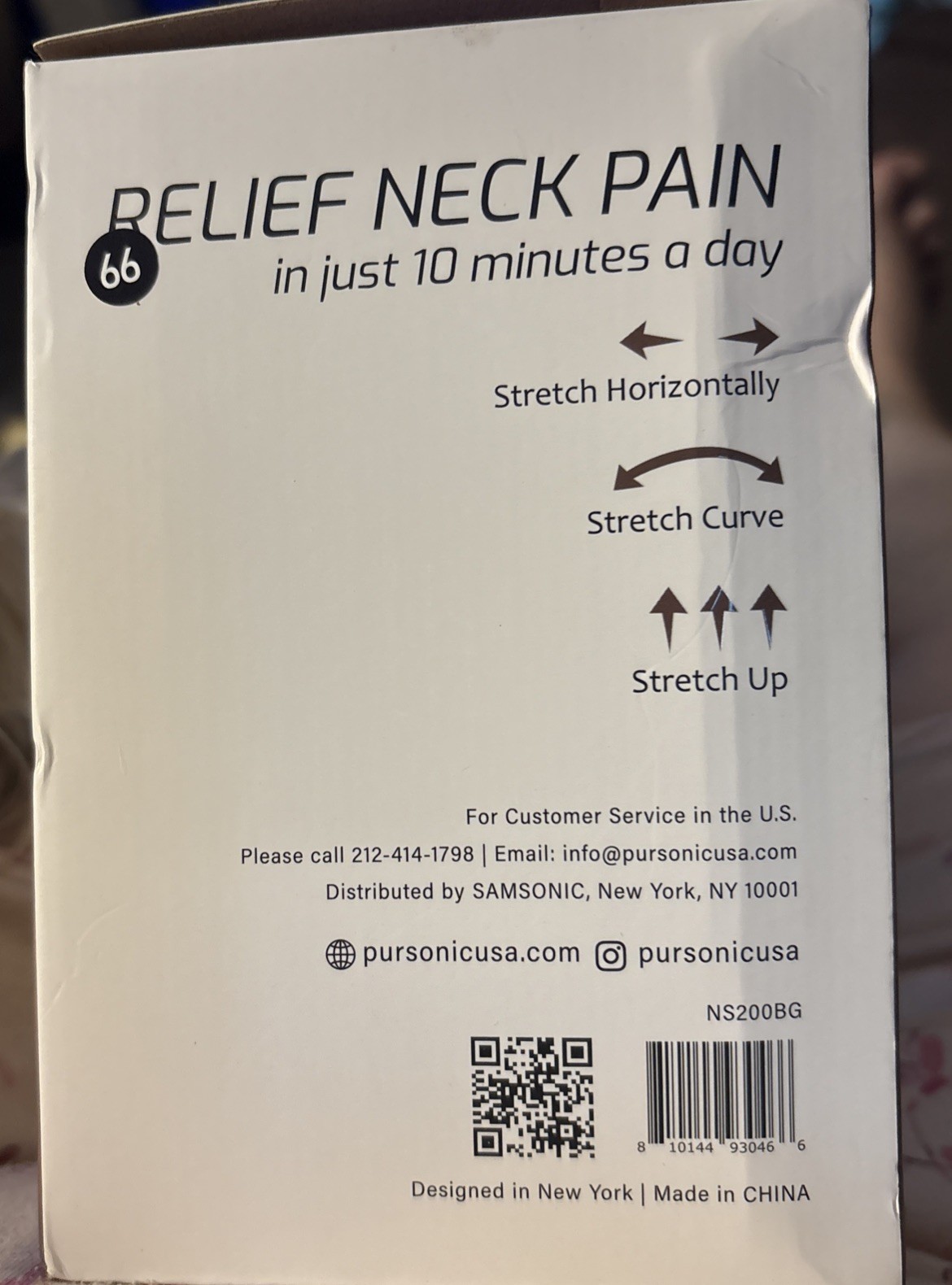 NIB Pursonic Neck and Shoulder Stretcher and Relaxer •Pain Relief In Minutes