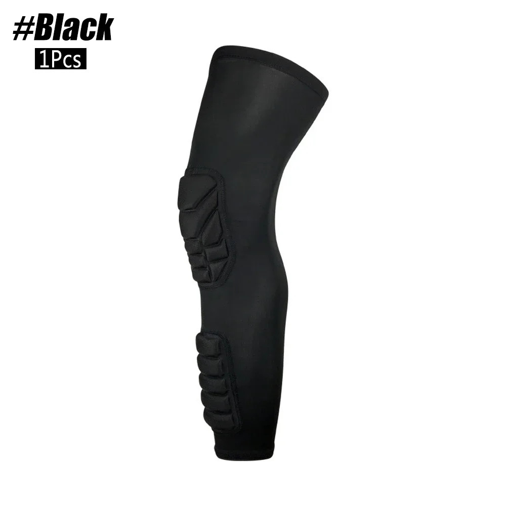 1Pcs Knee Braces, Double Crashproof Knee & Calf Pads Thigh Compression Leg