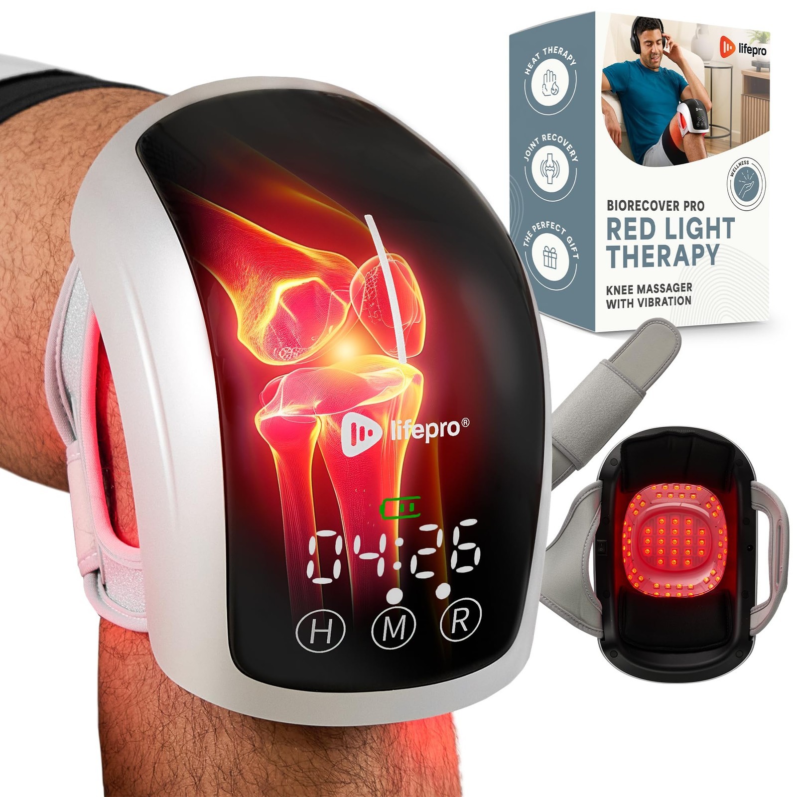 Red Light Therapy Knee Brace – Portable Infrared Device for Relief, Stiffness…