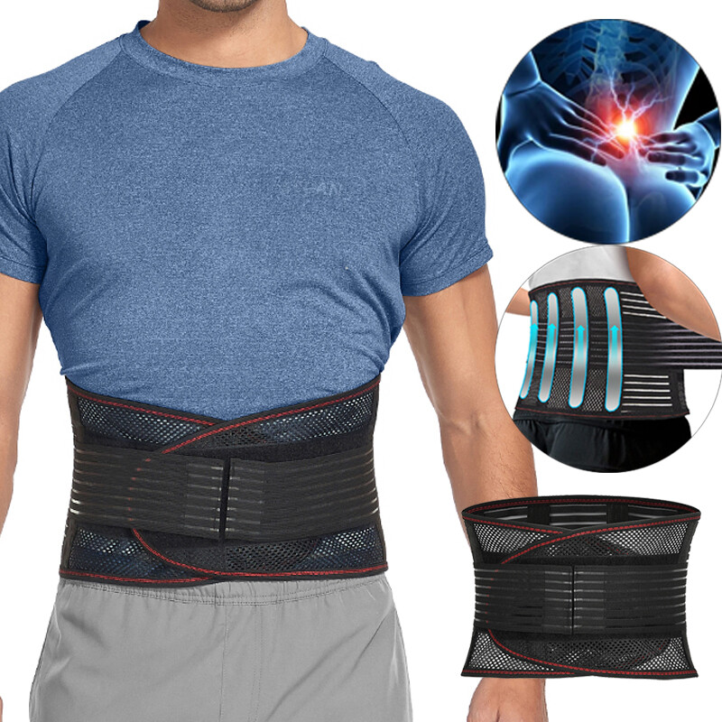 Ergonomic Back Brace for Lower Back Support Pain Relief with Lumbar Steel Stays