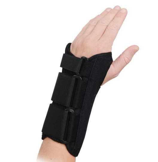 8″ ADVANCED Left Hand XL Wrist Splint Brace Aluminum metal Stay Lycra Black