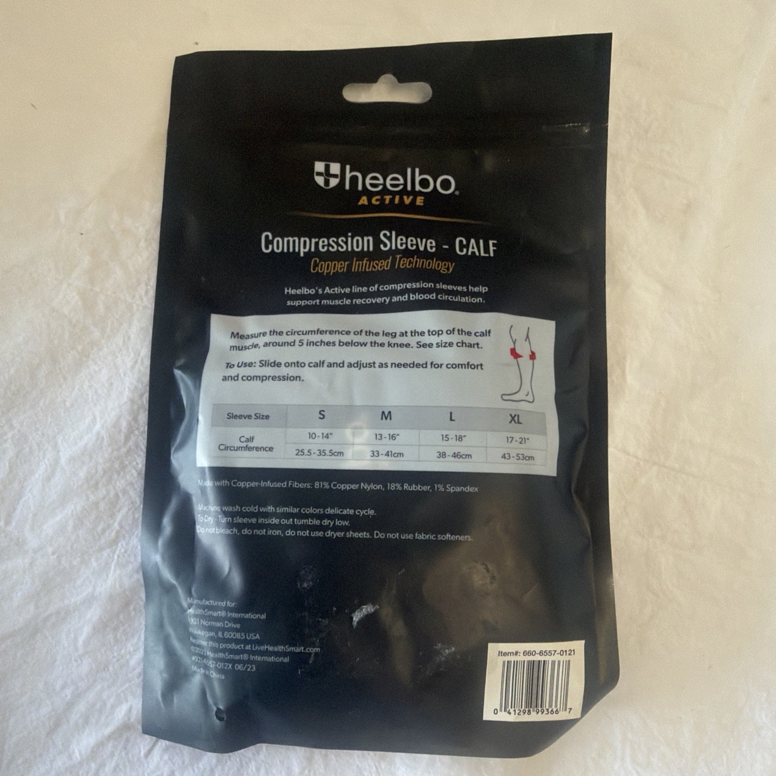 Copper Infused Calf Compression Sleeves, Support Muscle Recovery & Blood Circula