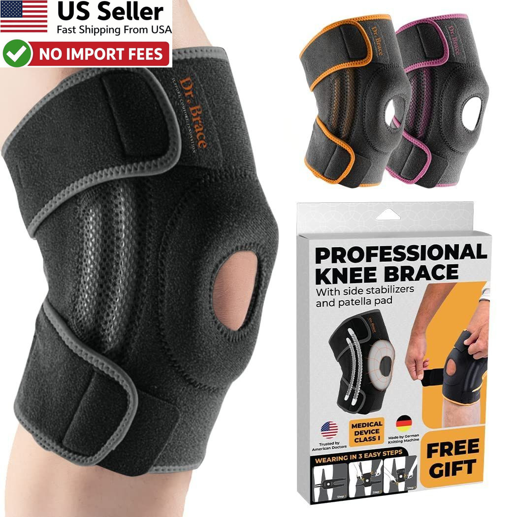 DR BRACE ELITE Knee Brace Men Women Patella Gel Pads Side Stabilizers Pain Large