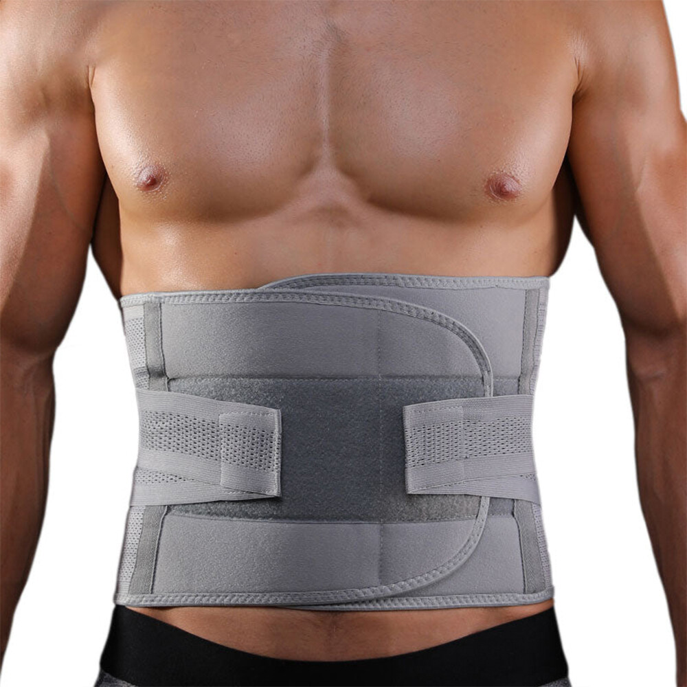 Men Boned Lumbar Lower Back Support Brace Posture Orthosis Pain Wrap Waist Belt