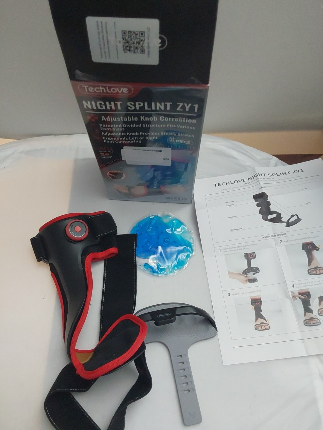 Tech Love Plantar Fasciitis Night Splint ZY1 Unisex Right Foot