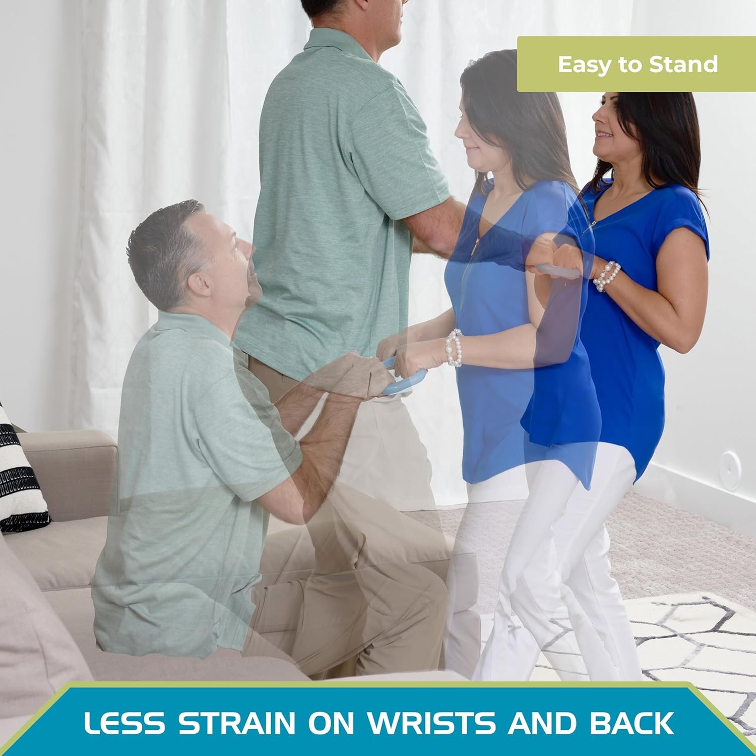 Portable Lift Aid Handle for Standing w/ Non-Slip & Comfortable Grip