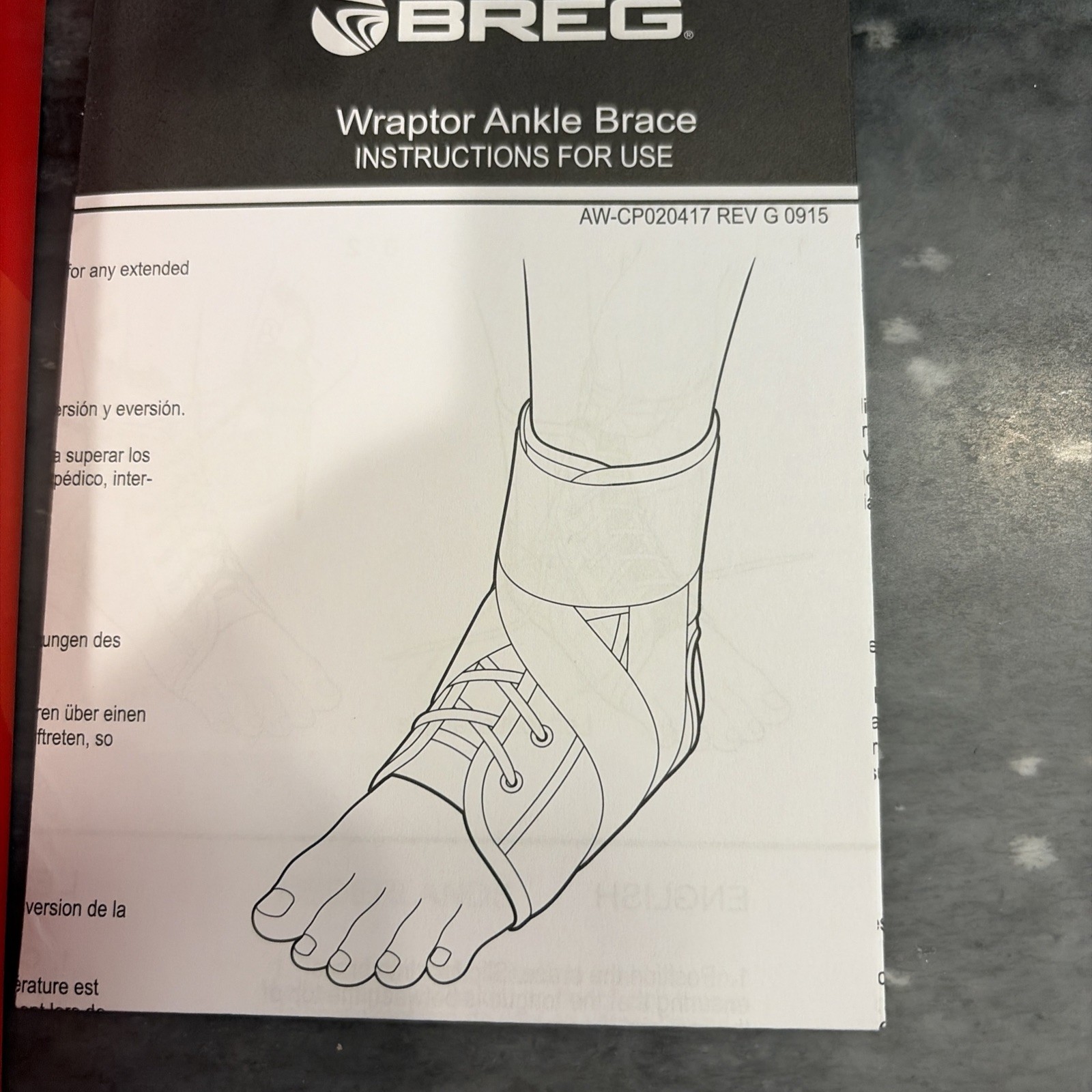 Breg Wraptor Ankle Stabilizer (Speed Laces, Small)