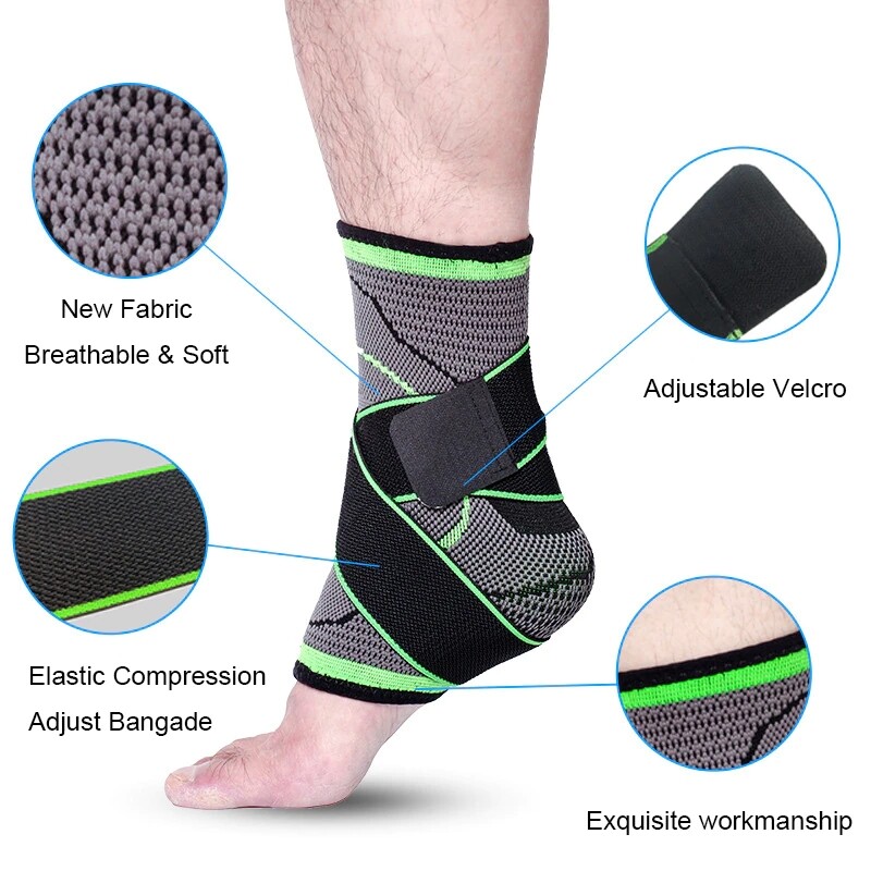 1/2Pcs Ankle Support Brace Compression Sleeve Plantar Foot Fasciitis Wrap Sports