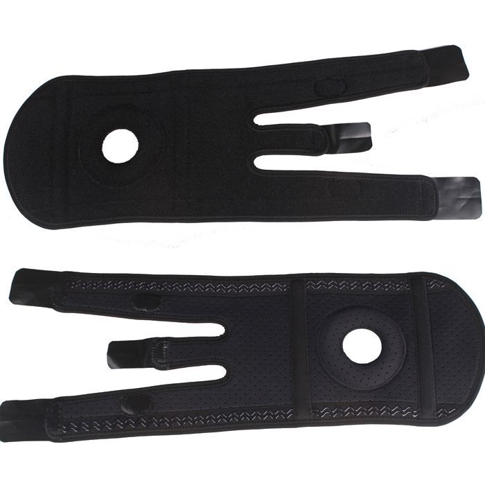 KA Adjustable Ribbon Silicone 2-spring Installed Black Knee Support Protecting