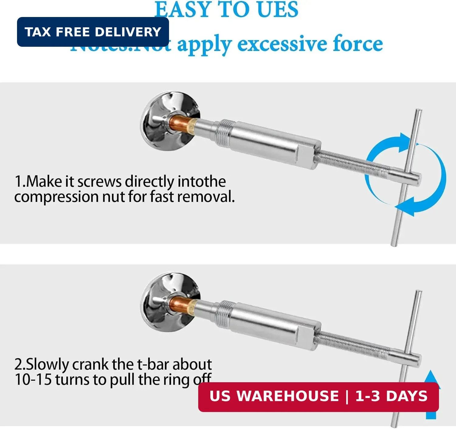 Compression Sleeve Puller and Sleeve Remover for 1/2 Inch Compression Fittings O