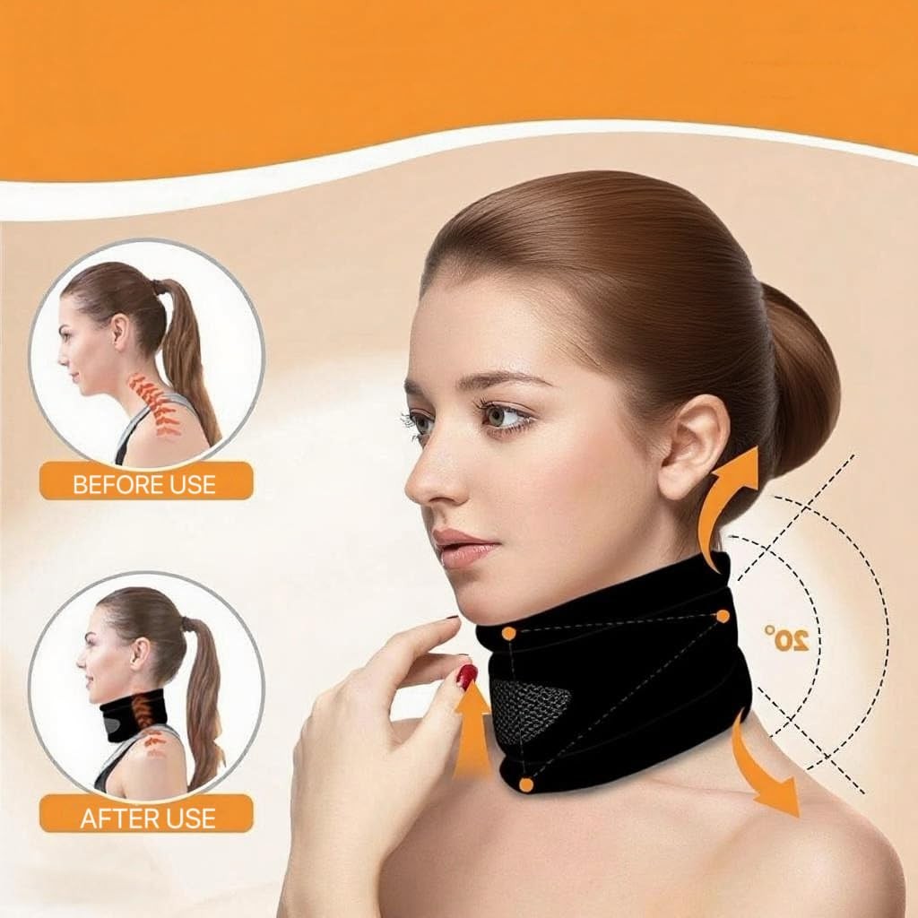 Neck Brace for Sleeping Cervical Collar Relief Pain and Support Black