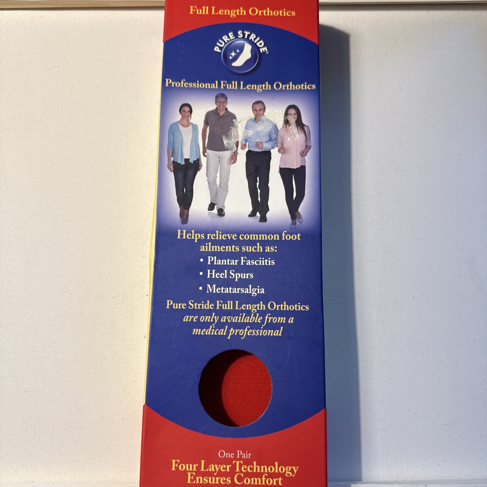 Pure Stride Full Length Orthotics PS-6 Four Layer Comfort Men 6-6.5 Women 8-8.5