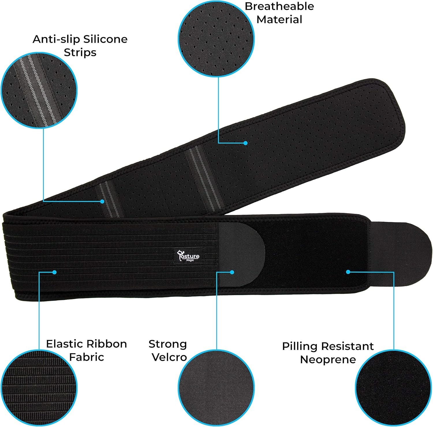 Adjustable SI Joint Support Belt for Men & Women – Relieves Sciatica Pain 30-45”