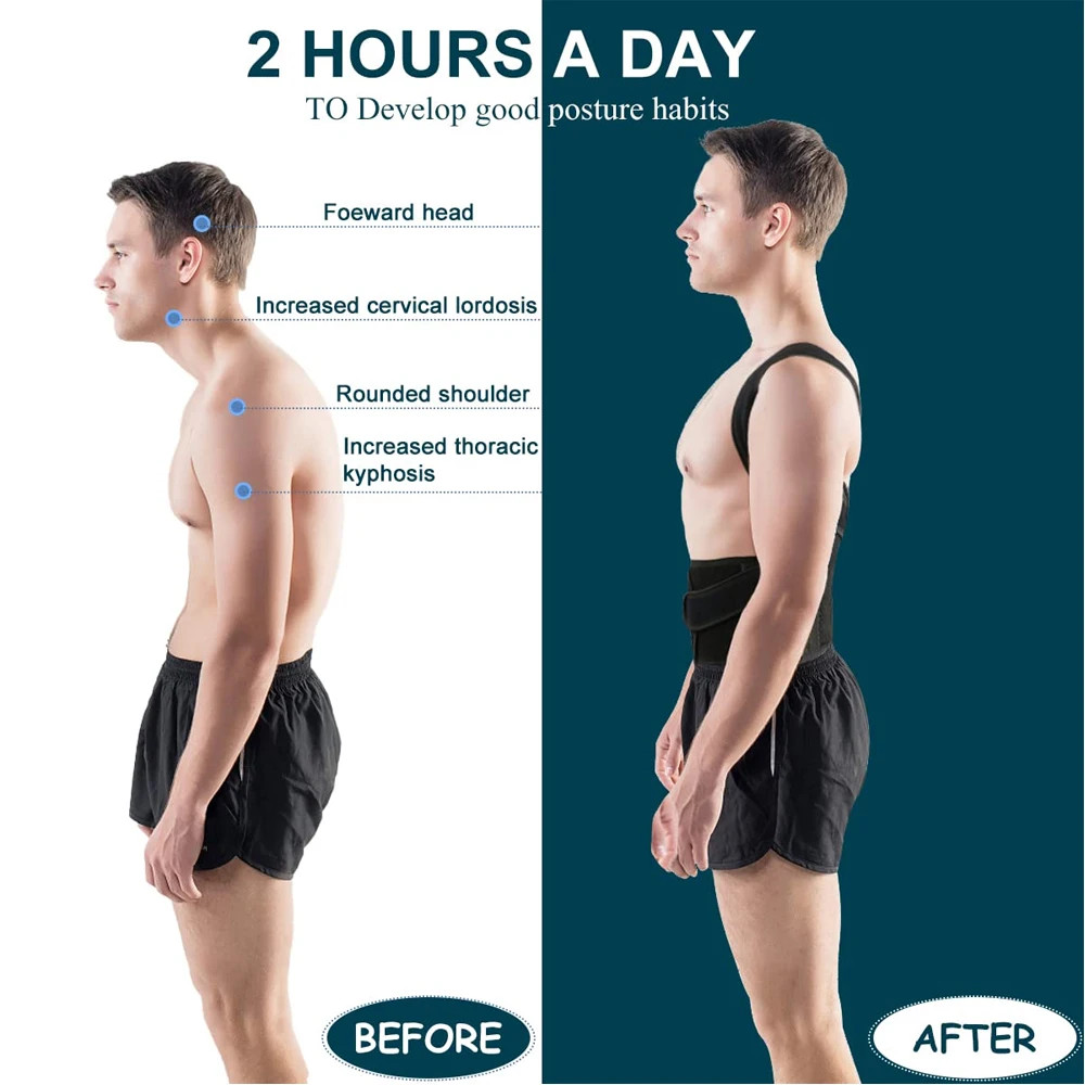 Back Brace Posture Corrector for Women & Men Back Straightener Scoliosis and