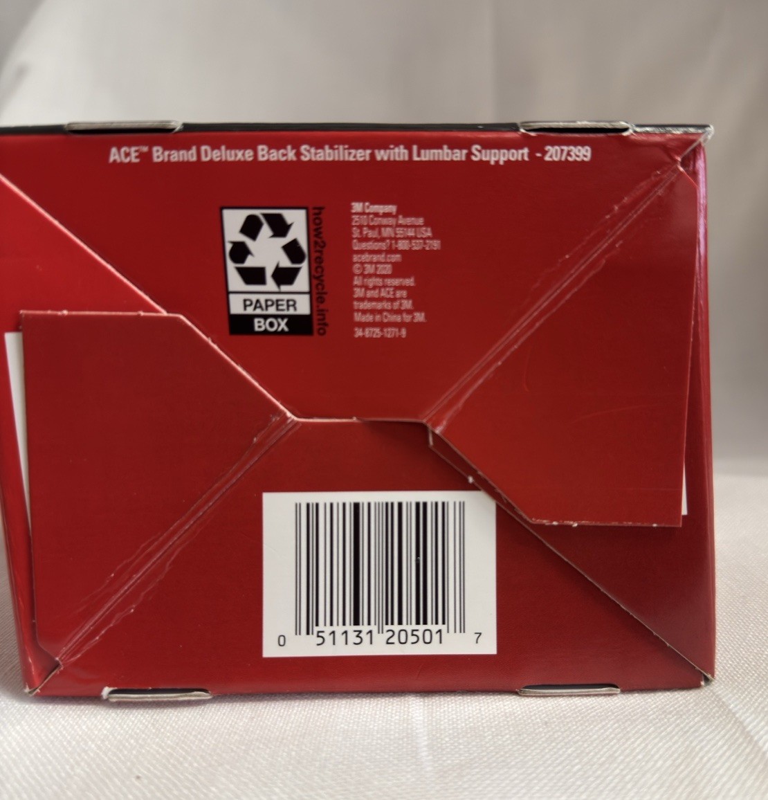 ACE Back Deluxe Stabilizer With Lumbar Support (Gray) One Size Adjustable