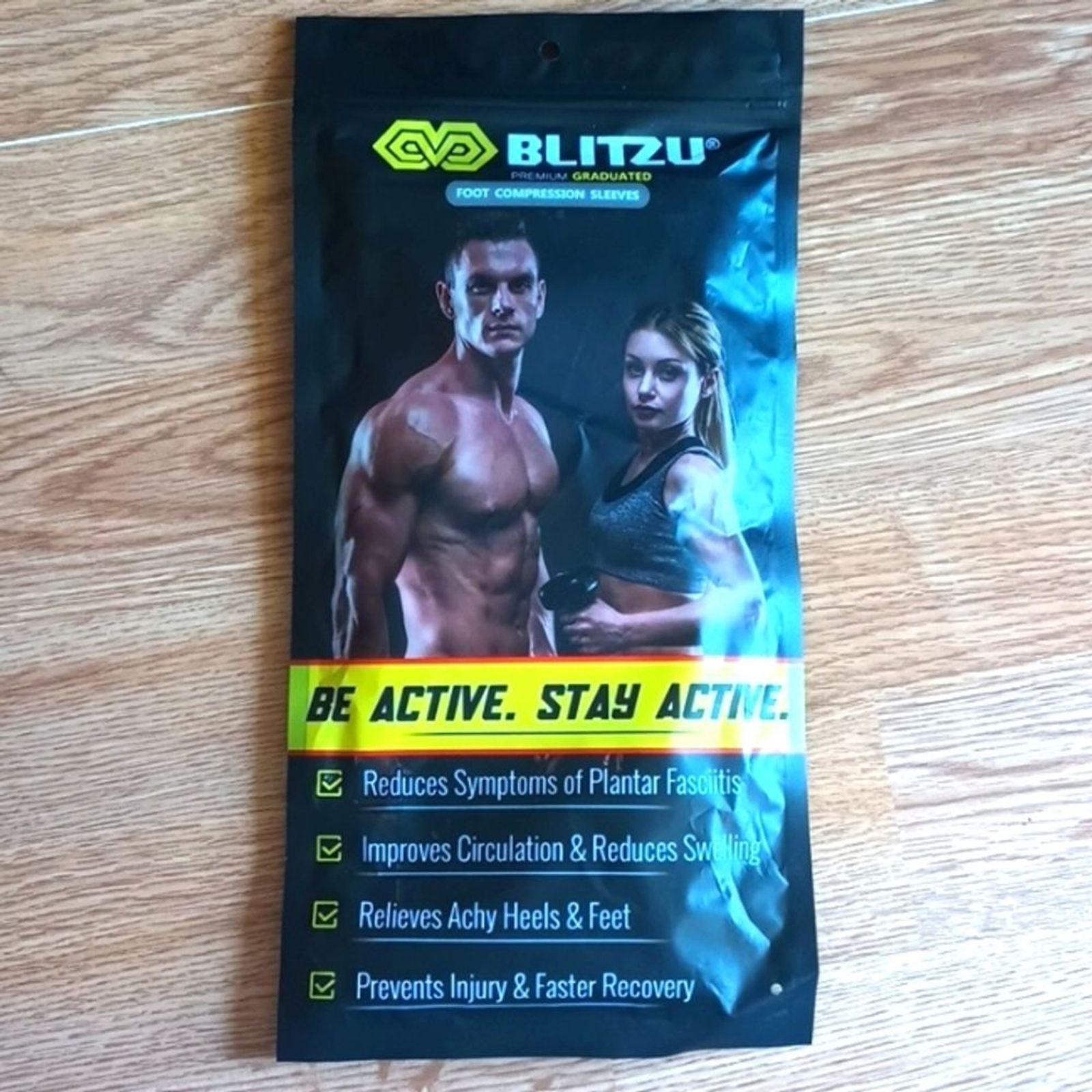 Blitzu Premium Graduated Foot Compression Sleeves XXL Unisex White New