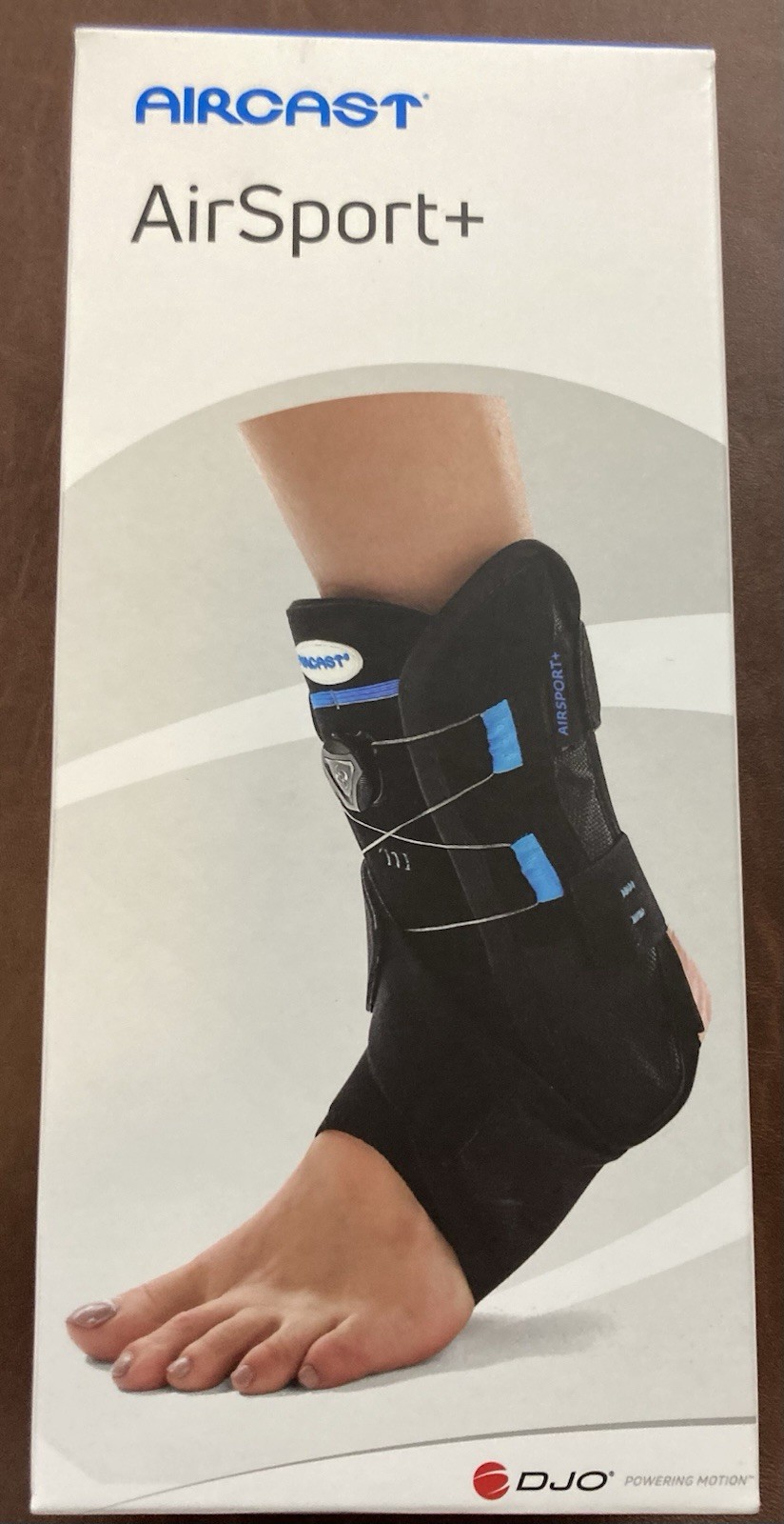 Aircast AirSport+ Left Ankle Brace L Adjustable Stabilization 02RLL Black/Blue