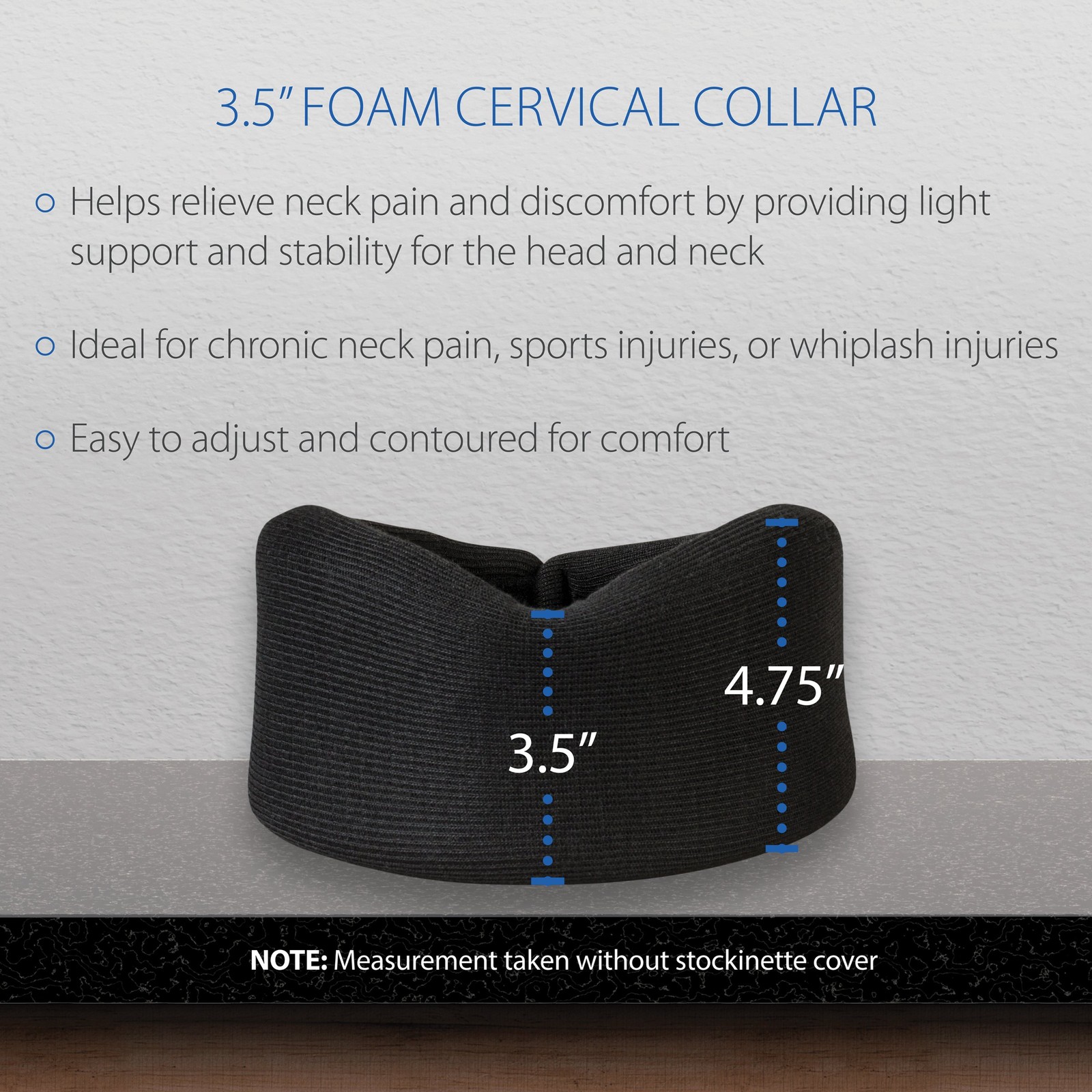 SALE!! Core Products Foam Cervical Collar, Black, 3.5″ – New w/o Package – NWOP