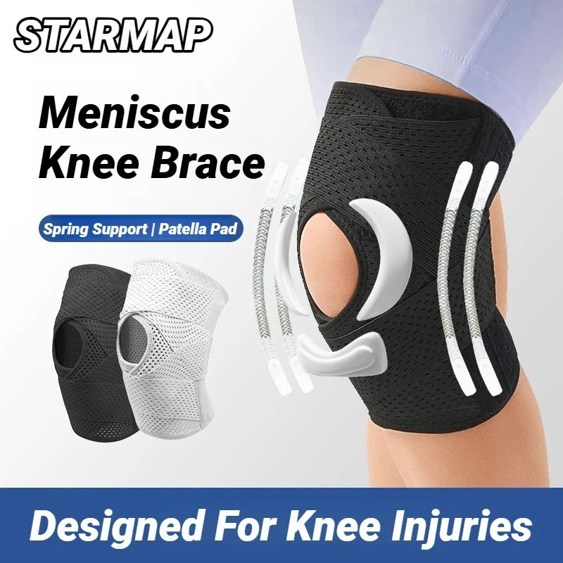 Large Knee Support Brace Compression Sleeve Elastic Sports Knee Pad Black