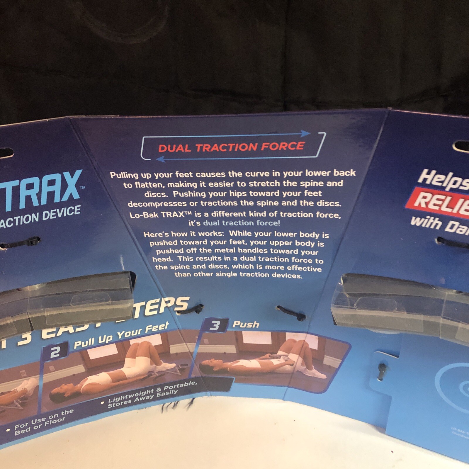 Lo-Bak Trax Portable Spinal Traction Device Relieves Back Pain NEW