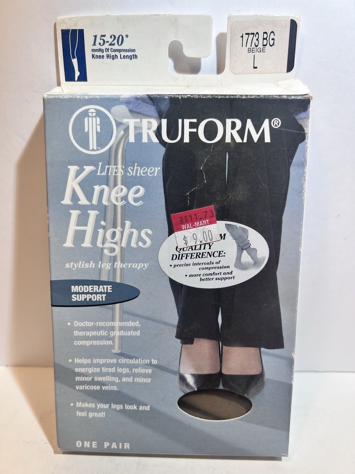 Truform Women’s 1773 15-20 Mmhg Compression Support Stockings Sheer 20 Denier