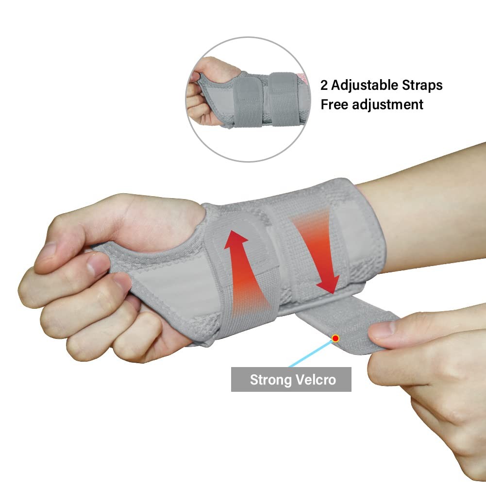 HYCOPROT Wrist Brace Night Wrist Sleep Support Splint Compression Sleeve Adjusta