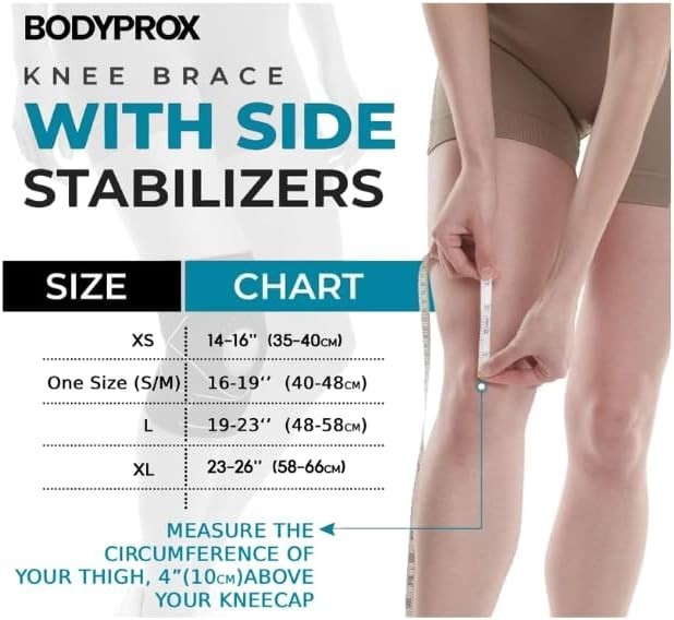 Breathable Knee Support Brace with Patella Gel Pads & Stabilizers – Small/Medium