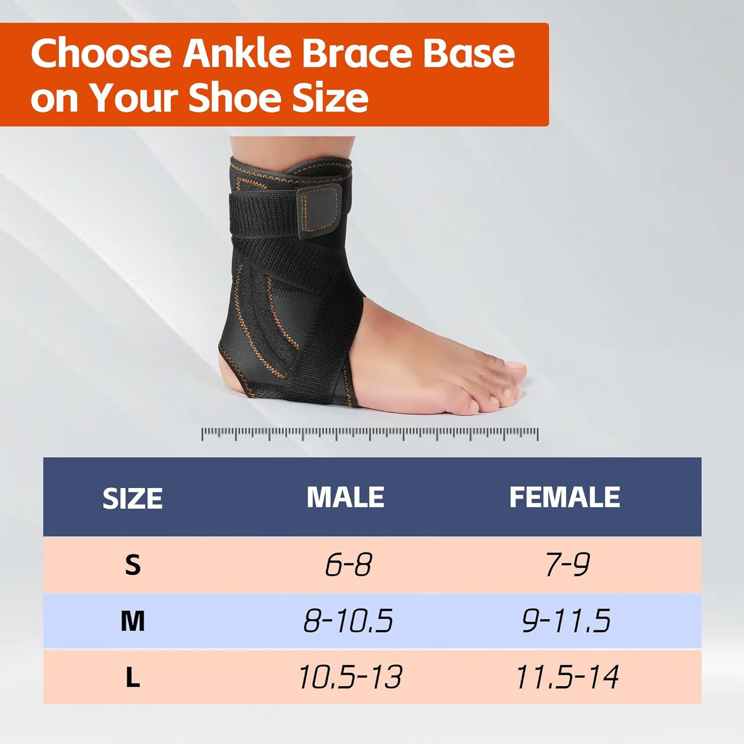 Ankle Brace Metal Support Compression Strap Plantar Fasciitis Pain Relief Sport