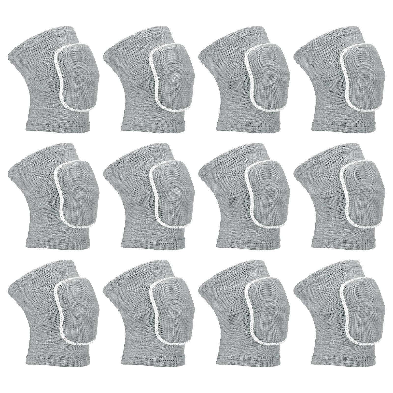 6 Pairs L Dance Knee Pads Volleyball Protective Sponge Brace Grey