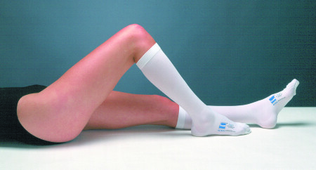 Anti-embolism Stockings T.E.D Knee-high Med Regular White Inspection Toe BX/12