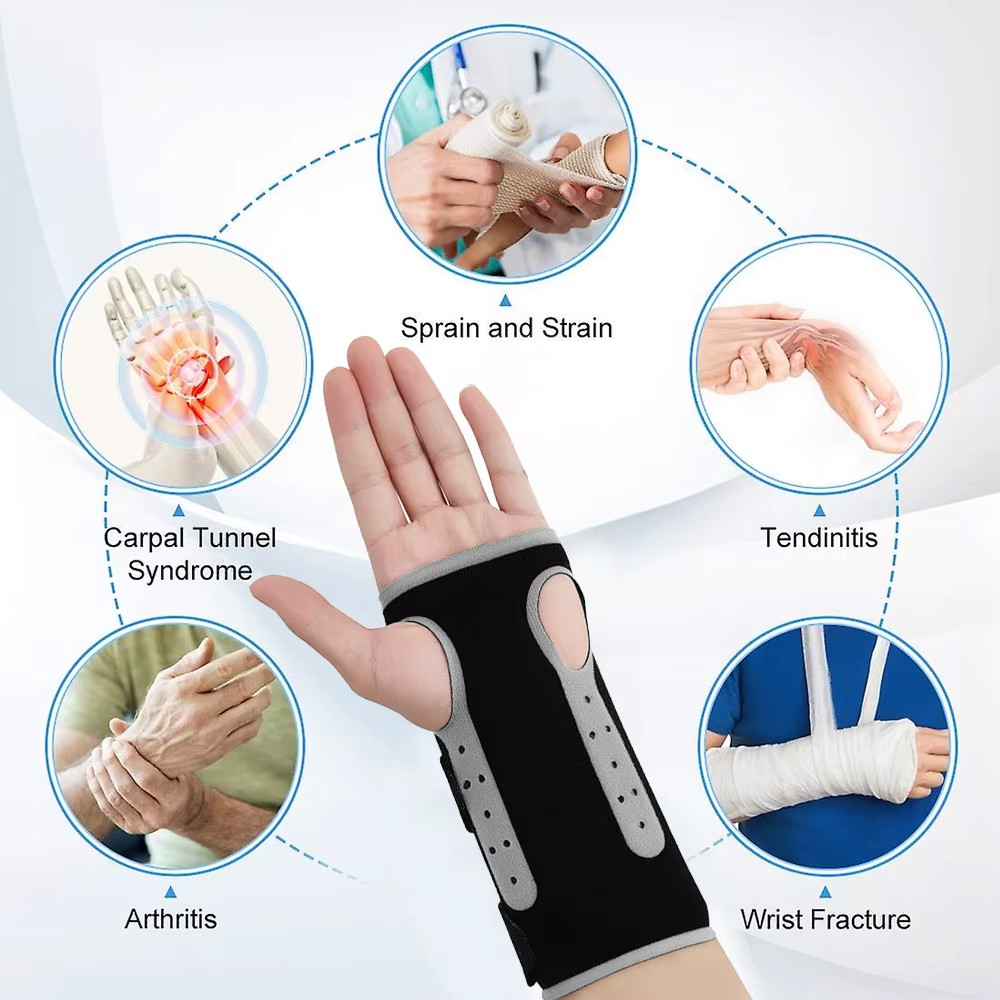 1PC Wrist Brace for Carpal Tunnel, Adjustable Night Wrist Support Brace with Spl