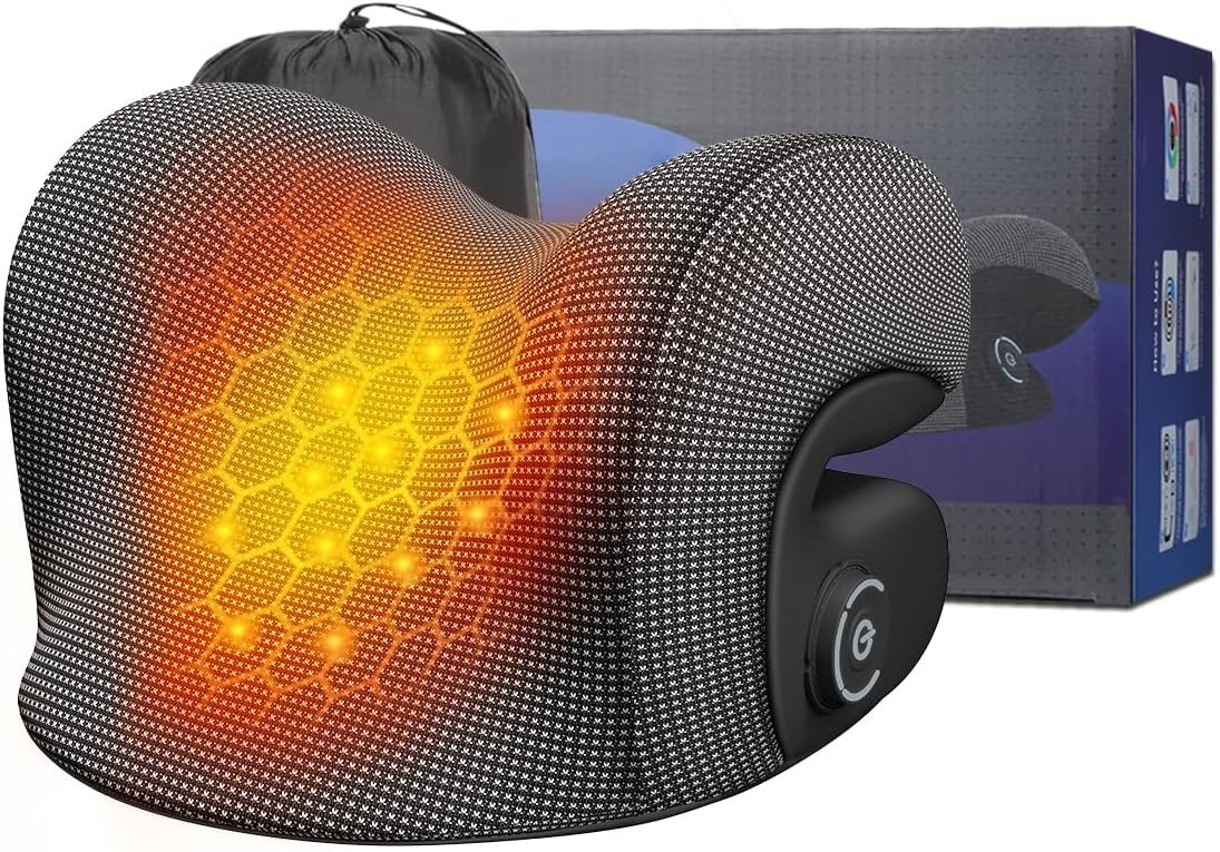 Wireless Heated Neck Stretcher for Pain Relief, Portable Cordless Neck Should…