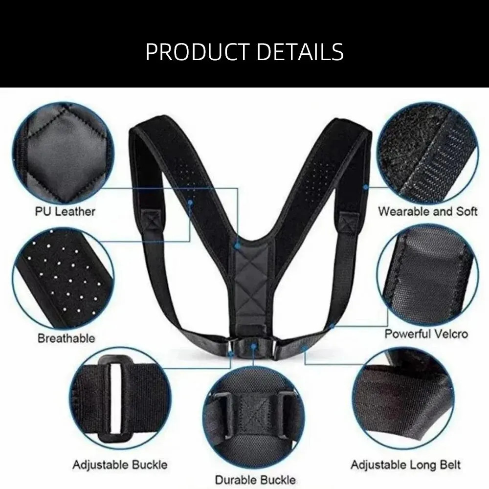 Breathable Back Posture Correction Belt Unisex Hunchback Support Brace