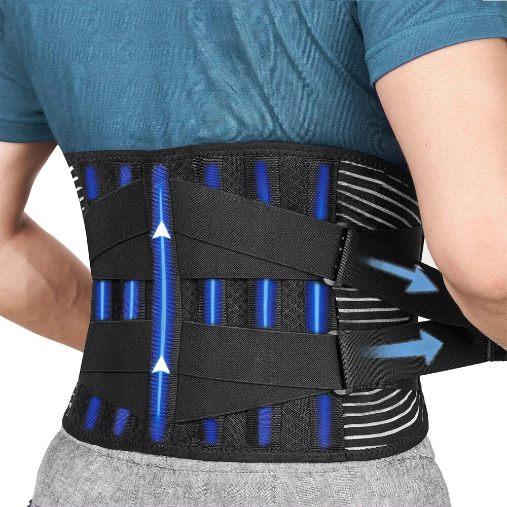 Self Heating Magnetic Back Support Lower Lumbar Brace Waist Belt Pain Relief US