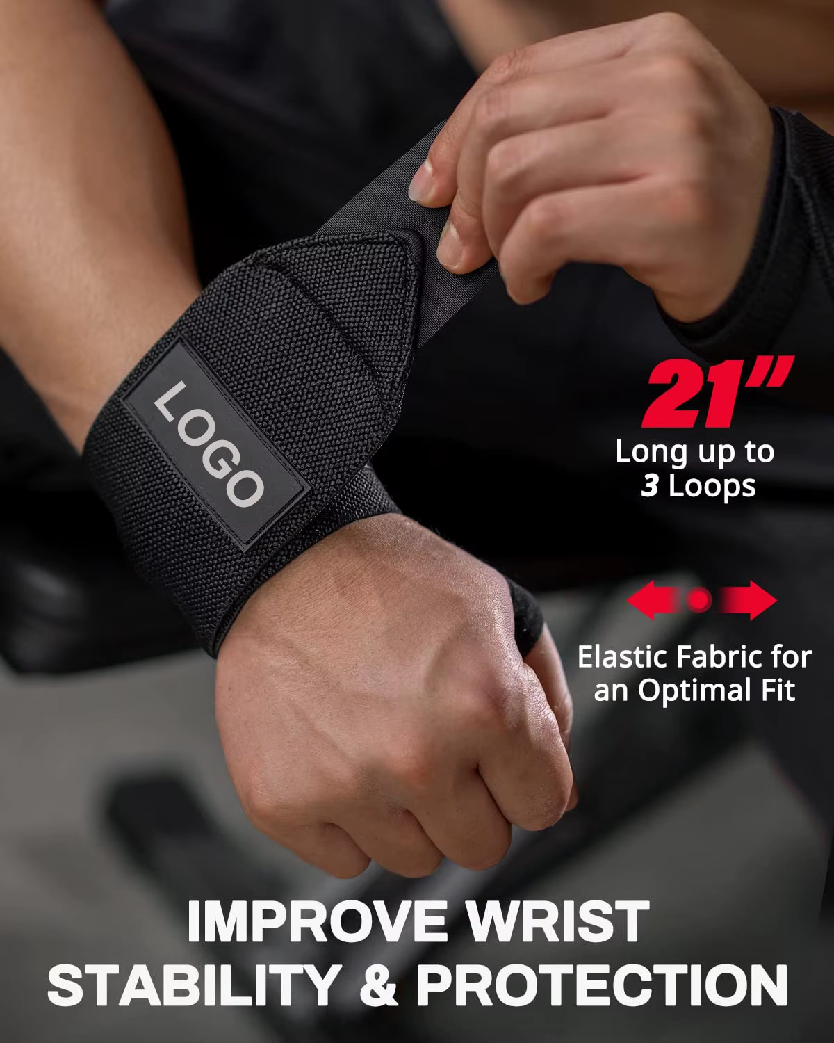 1 Pair Wristband Wrist Support Brace Straps Extra Strength Weight Lifting Wrist