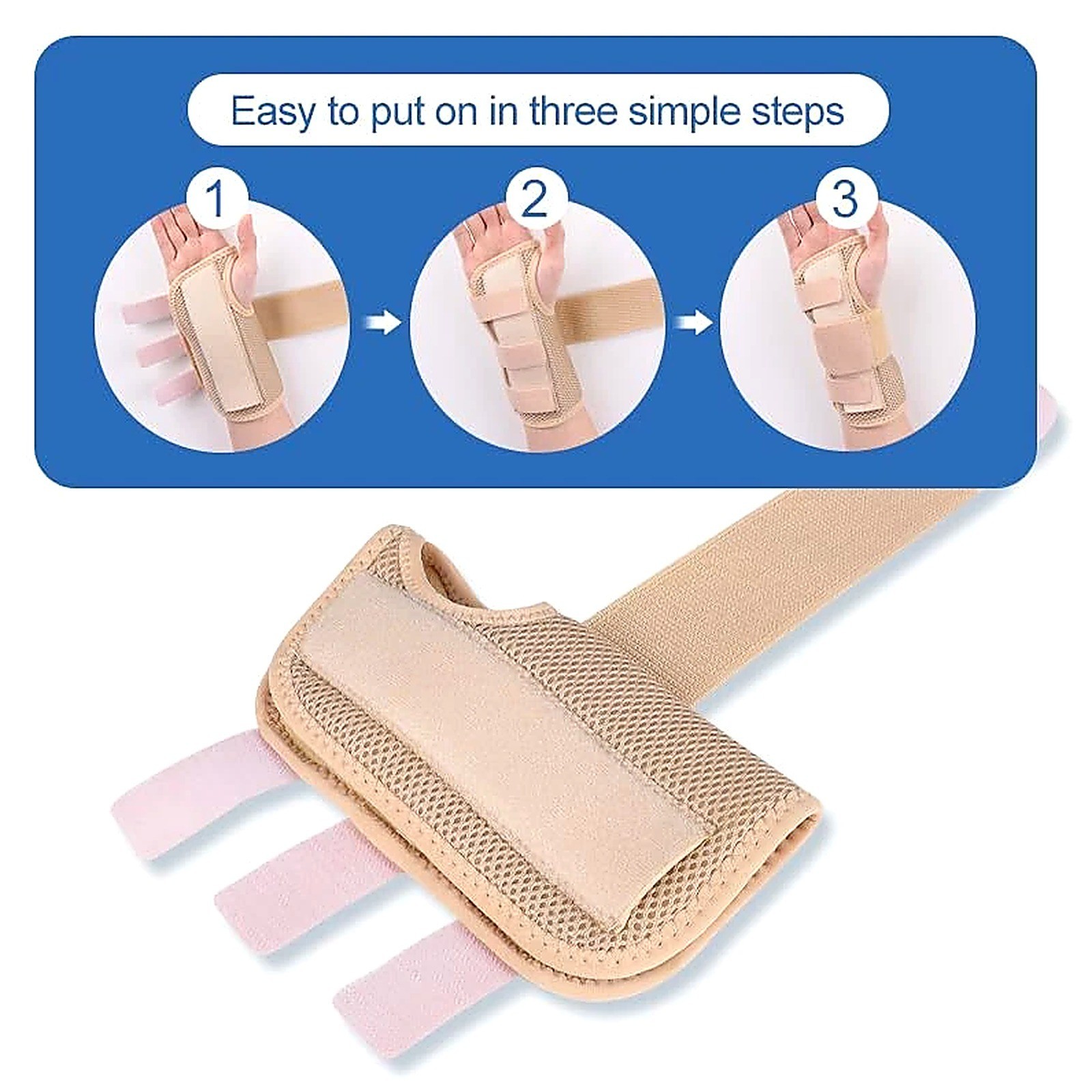 Wrist Brace for Carpal Tunnel Adjustable Night Support Splint Men Women