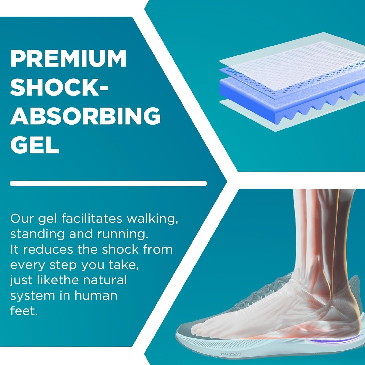 Comfortable Gel Heel Cups for Achilles Tendonitis – 2 Pack | Pain Relief