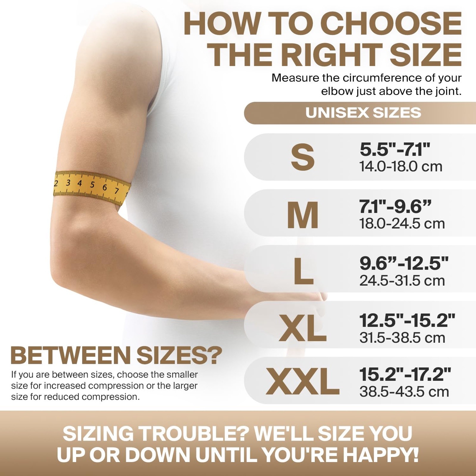 DR. BRACE Elite Elbow Brace X-Large Nude